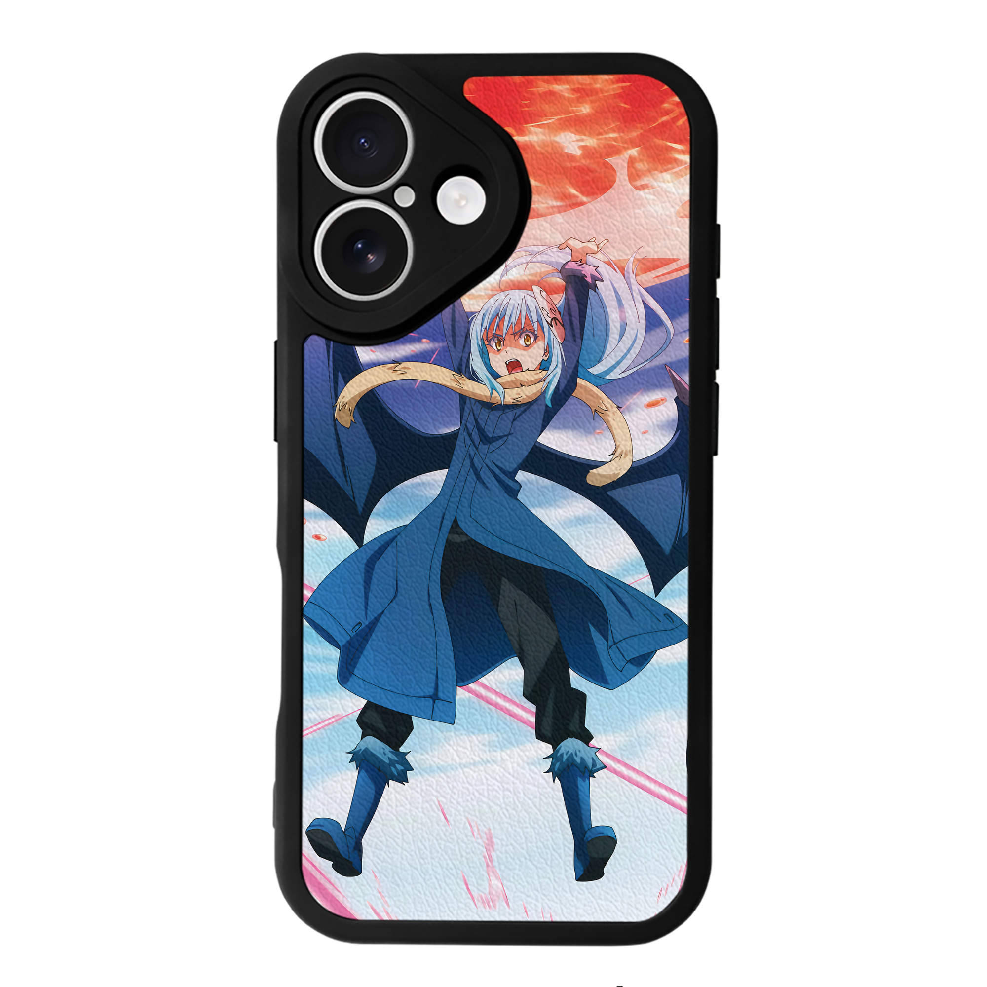 （画像用） 転スラ Regarding Reincarnated to Slime 【iPhone 16シリーズ対応】シリコンスマホケース（レザー調） 材質：シリコン
